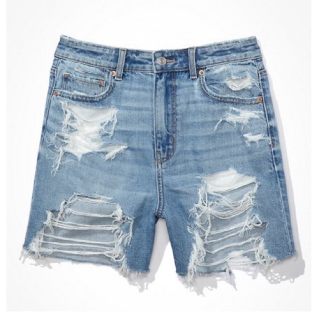 American Eagle AE Highest Waist Destroyed Baggy Shorts - Size 10